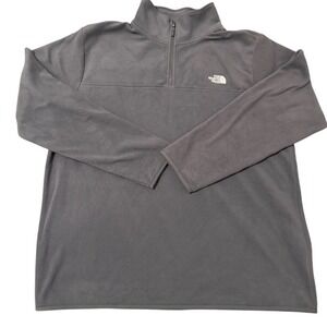 The North Face Mens 2XL Gray Fleece‎ 1/4 Zip Pullover Sweatshirt